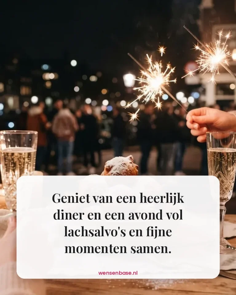 Geniet van een heerlijk diner en een avond vol lachsalvo's en fijne momenten samen.
