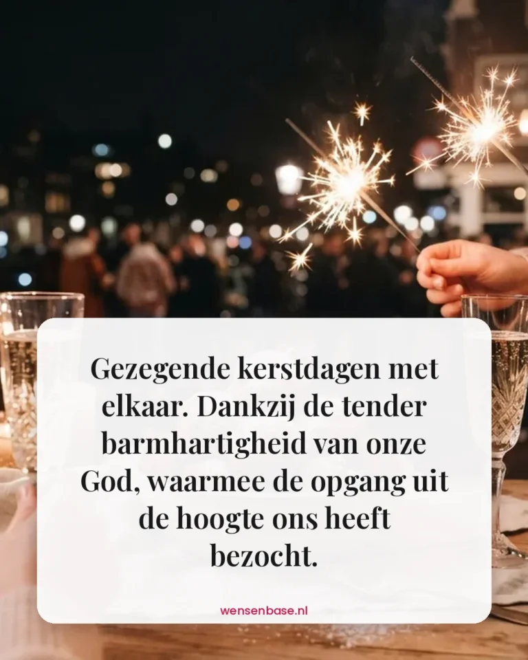 Gezegende kerstdagen met elkaar. Dankzij de tender barmhartigheid van onze God, waarmee de opgang uit de hoogte ons heeft bezocht.