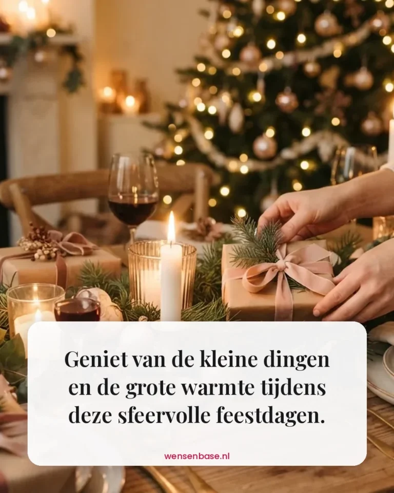 Geniet van de kleine dingen en de grote warmte tijdens deze sfeervolle feestdagen.