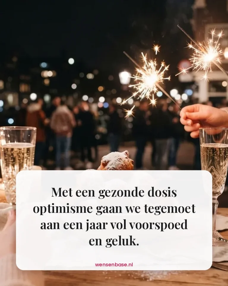 Met een gezonde dosis optimisme gaan we tegemoet aan een jaar vol voorspoed en geluk.