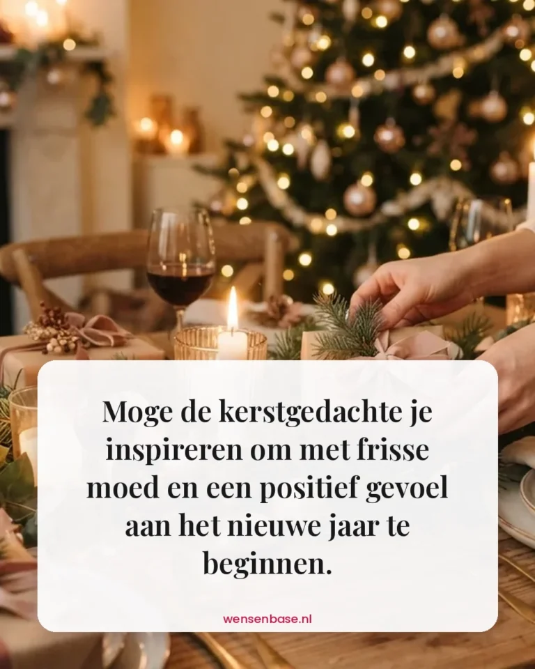 Moge de kerstgedachte je inspireren om met frisse moed en een positief gevoel aan het nieuwe jaar te beginnen.