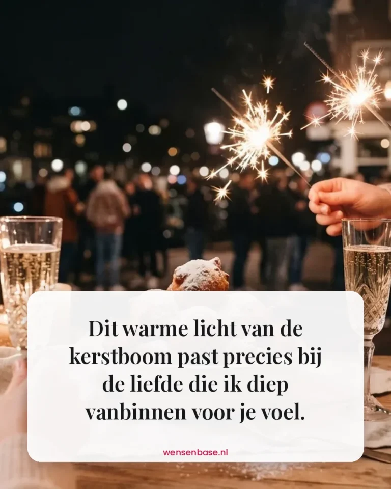 Dit warme licht van de kerstboom past precies bij de liefde die ik diep vanbinnen voor je voel.