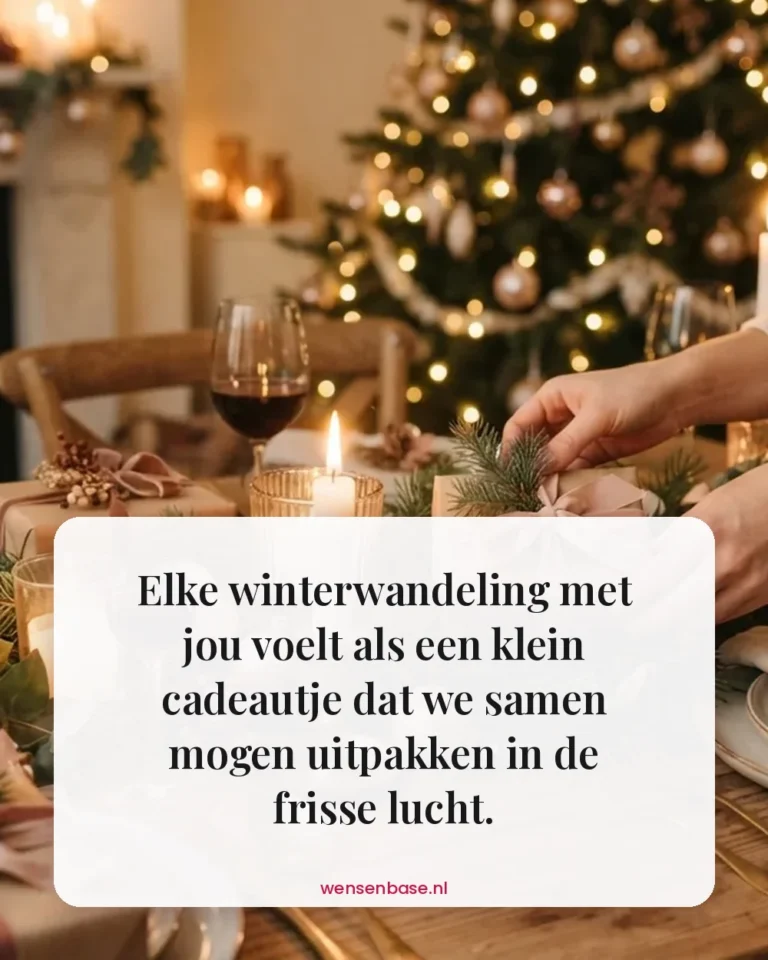 Elke winterwandeling met jou voelt als een klein cadeautje dat we samen mogen uitpakken in de frisse lucht.