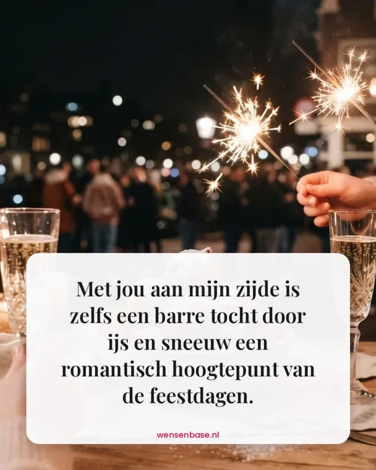 Met jou aan mijn zijde is zelfs een barre tocht door ijs en sneeuw een romantisch hoogtepunt van de feestdagen.