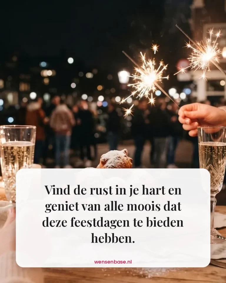 Vind de rust in je hart en geniet van alle moois dat deze feestdagen te bieden hebben.