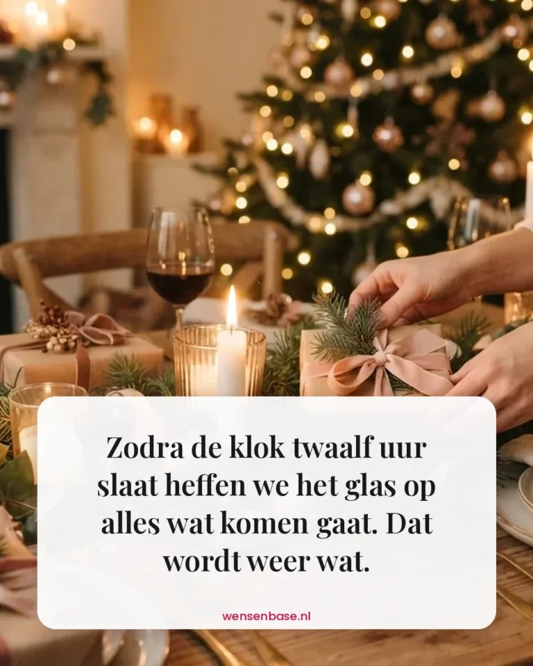 Zodra de klok twaalf uur slaat heffen we het glas op alles wat komen gaat. Dat wordt weer wat.