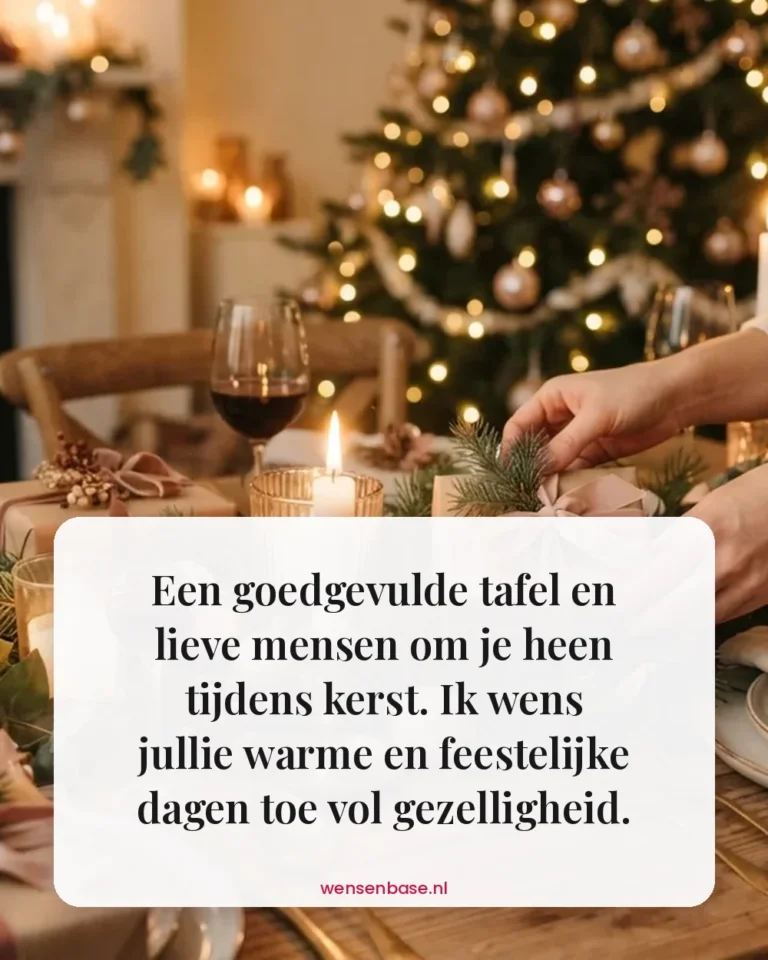 Een goedgevulde tafel en lieve mensen om je heen tijdens kerst. Ik wens jullie warme en feestelijke dagen toe vol gezelligheid.