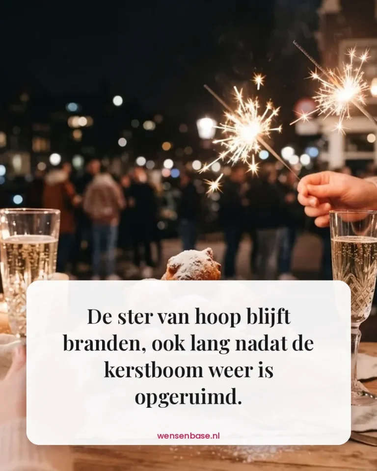 De ster van hoop blijft branden, ook lang nadat de kerstboom weer is opgeruimd.
