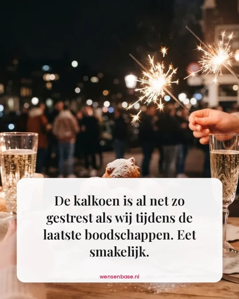 De kalkoen is al net zo gestrest als wij tijdens de laatste boodschappen. Eet smakelijk.