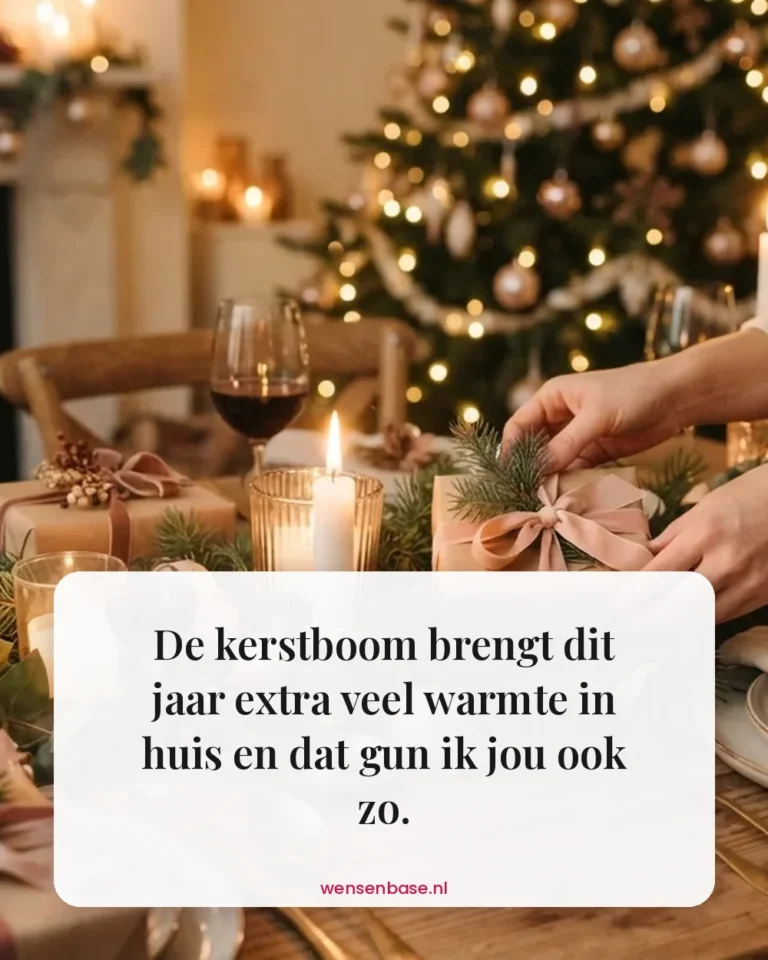 De kerstboom brengt dit jaar extra veel warmte in huis en dat gun ik jou ook zo.