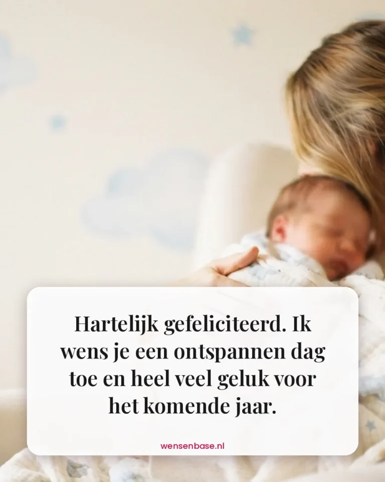 Hartelijk gefeliciteerd. Ik wens je een ontspannen dag toe en heel veel geluk voor het komende jaar.