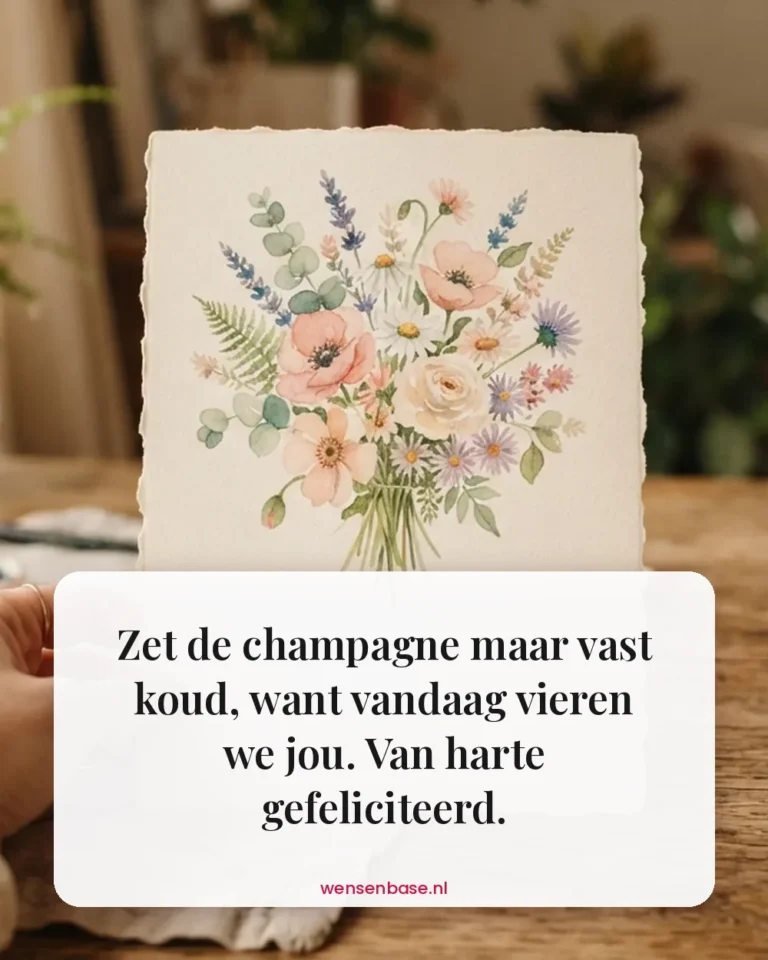 Zet de champagne maar vast koud, want vandaag vieren we jou. Van harte gefeliciteerd.