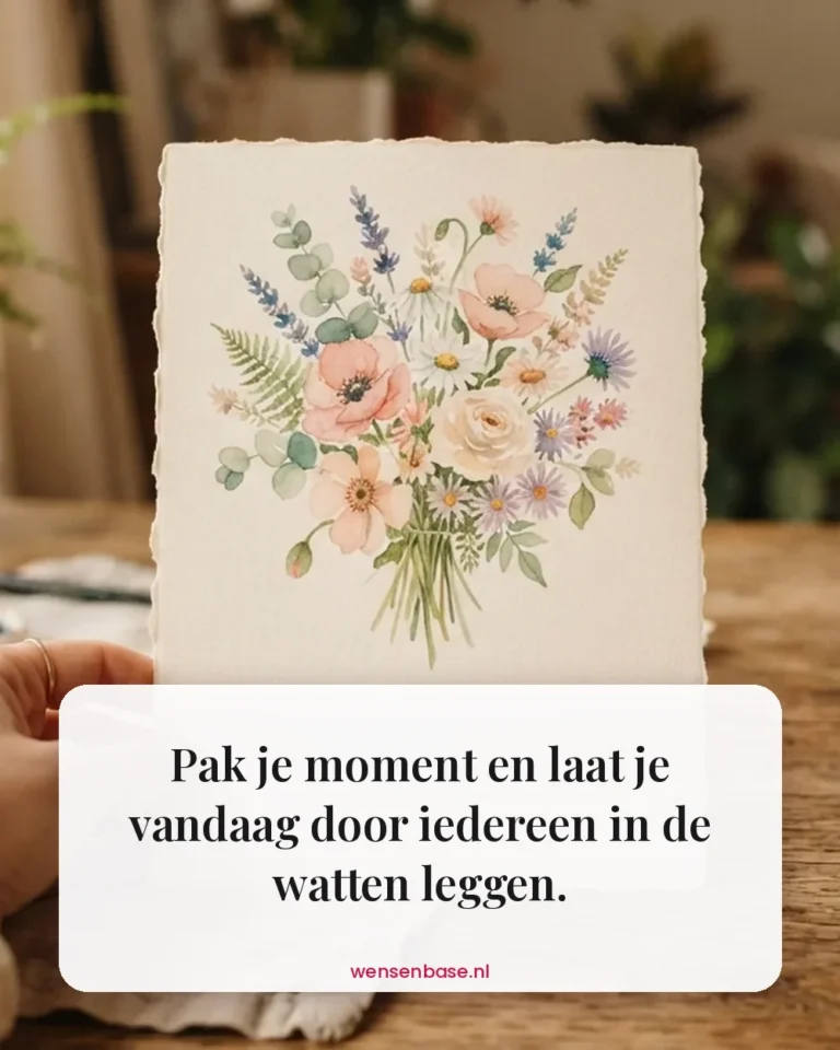 Pak je moment en laat je vandaag door iedereen in de watten leggen.
