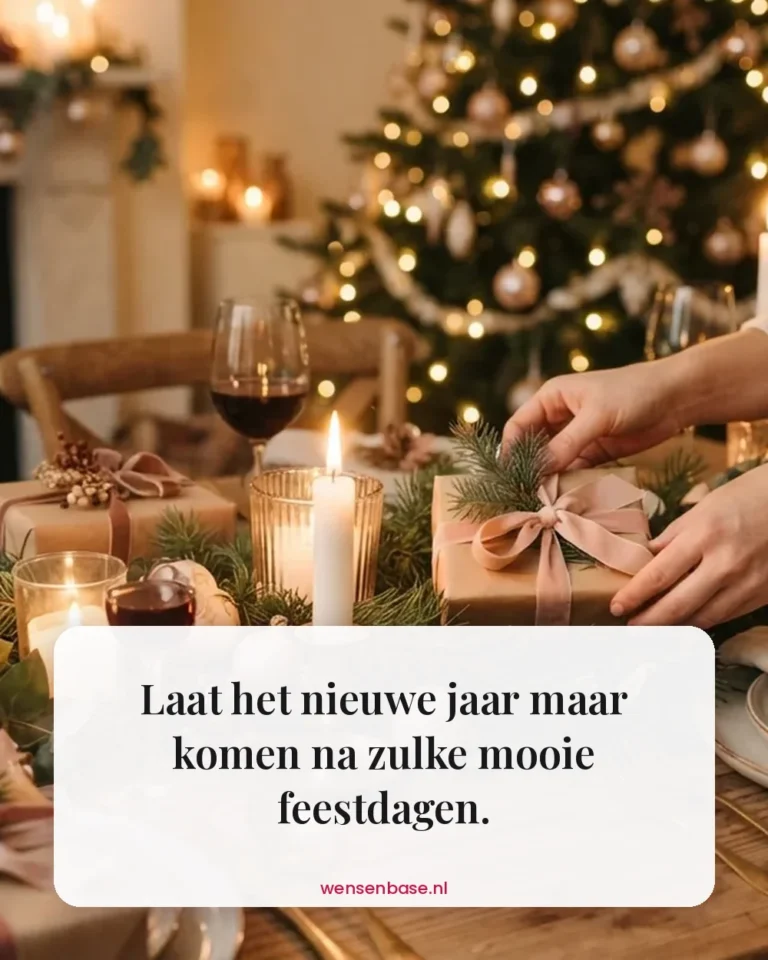 Laat het nieuwe jaar maar komen na zulke mooie feestdagen.